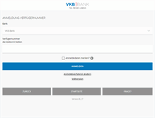 Tablet Screenshot of banking.vkb-bank.at